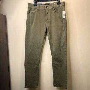 BLANK NYC Wooster Olive Green Slim Fit Stretch Twill Pants Size 30/30